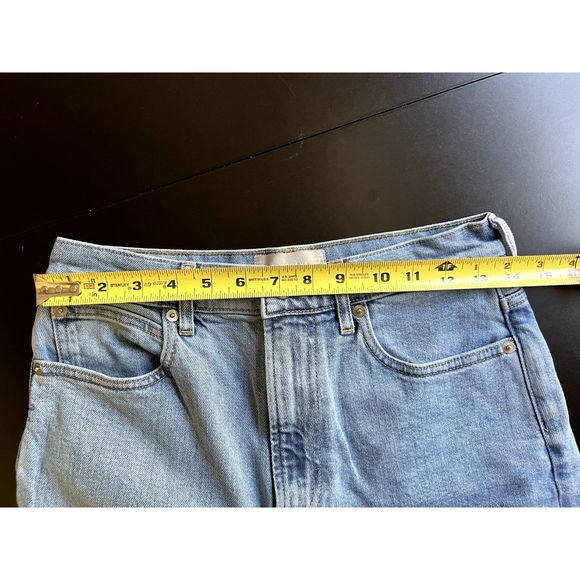 EVERLANE The Way High Jeans, Straight Leg, Women, Washed Blue, Size 26, Zip Fly - Picture 10 of 14